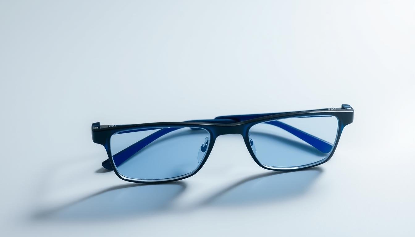 A pair of sleek, modern blue light glasses sit on a minimalist, white surface. The lenses have a subtle tint, designed to filter out harmful blue light and reduce eye strain. The frame is made of lightweight, durable material in a stylish, rectangular shape. Soft, diffused lighting from above creates a gentle, calming atmosphere, highlighting the glasses' essential function of eye protection. The simple, clean-lined composition emphasizes the glasses' practical benefits, making them an ideal solution for those seeking relief from digital eye fatigue. A pair of sleek, modern blue light glasses sit on a minimalist, white surface. The lenses have a subtle tint, designed to filter out harmful blue light and reduce eye strain. The frame is made of lightweight, durable material in a stylish, rectangular shape. Soft, diffused lighting from above creates a gentle, calming atmosphere, highlighting the glasses' essential function of eye protection. The simple, clean-lined composition emphasizes the glasses' practical benefits, making them an ideal solution for those seeking relief from digital eye fatigue.