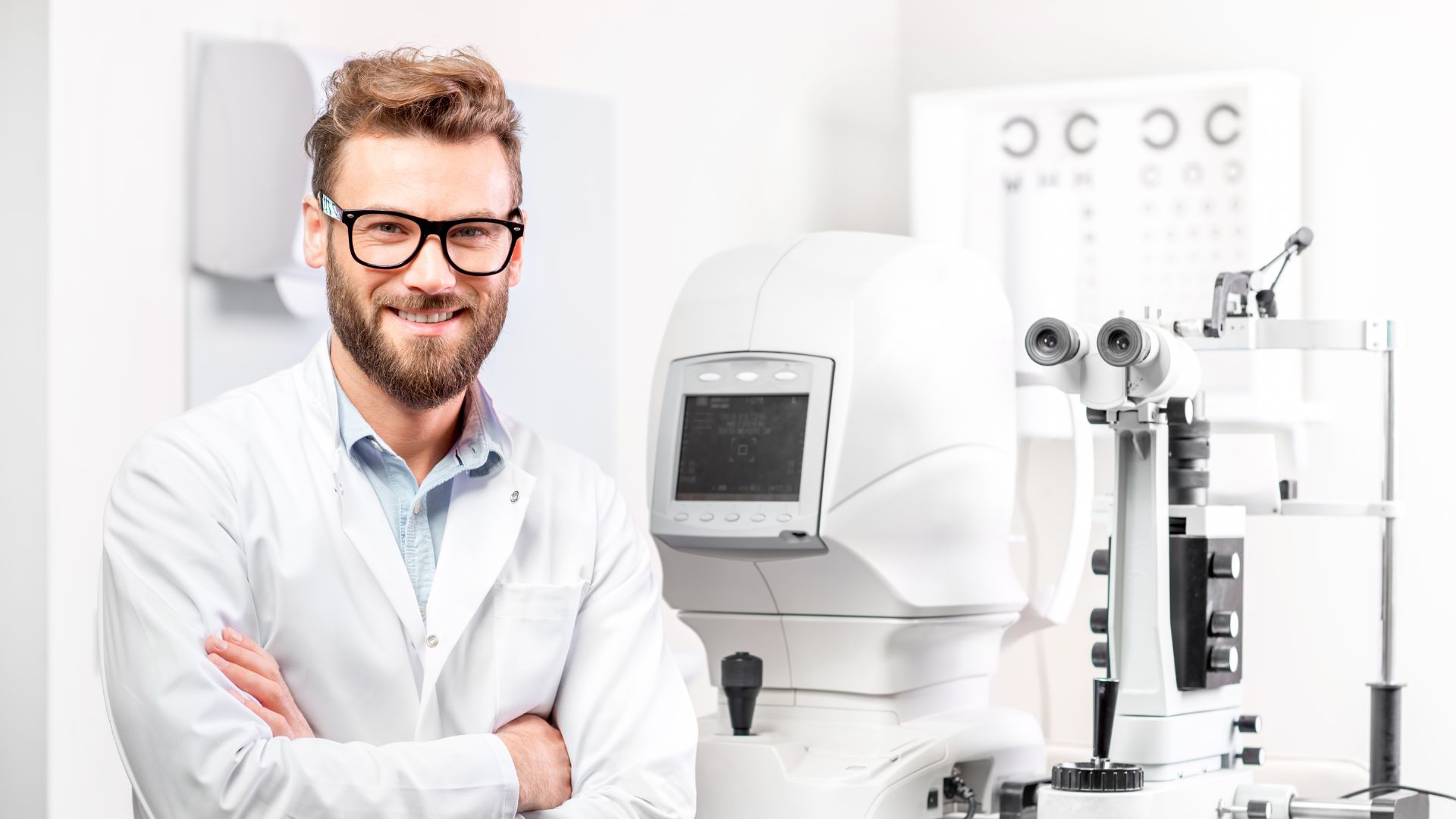 A dimly lit ophthalmology clinic in Mississauga, featuring an array of state-of-the-art medical equipment, including tonometers, slit lamps, and laser devices. In the foreground, a patient sits comfortably, their eyes dilated, as an attentive ophthalmologist examines them. The middle ground showcases various treatment options, such as eye drops, oral medications, and surgical instruments, while the background depicts a calming, serene atmosphere with muted colors and soft lighting, conveying a sense of professionalism and care. The overall scene suggests a comprehensive and compassionate approach to managing glaucoma in the local community. understanding glaucoma 04